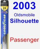 Passenger Wiper Blade for 2003 Oldsmobile Silhouette - Hybrid