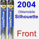 Front Wiper Blade Pack for 2004 Oldsmobile Silhouette - Hybrid