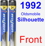 Front Wiper Blade Pack for 1992 Oldsmobile Silhouette - Hybrid