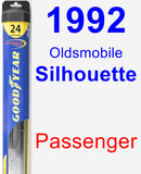 Passenger Wiper Blade for 1992 Oldsmobile Silhouette - Hybrid