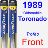 Front Wiper Blade Pack for 1989 Oldsmobile Toronado - Hybrid