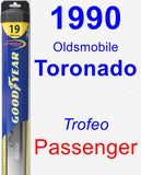 Passenger Wiper Blade for 1990 Oldsmobile Toronado - Hybrid