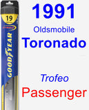 Passenger Wiper Blade for 1991 Oldsmobile Toronado - Hybrid