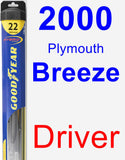 Driver Wiper Blade for 2000 Plymouth Breeze - Hybrid