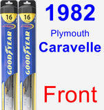 Front Wiper Blade Pack for 1982 Plymouth Caravelle - Hybrid