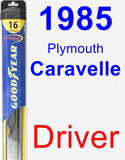 Driver Wiper Blade for 1985 Plymouth Caravelle - Hybrid