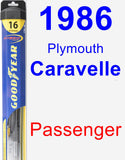 Passenger Wiper Blade for 1986 Plymouth Caravelle - Hybrid