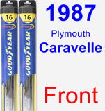 Front Wiper Blade Pack for 1987 Plymouth Caravelle - Hybrid