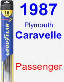 Passenger Wiper Blade for 1987 Plymouth Caravelle - Hybrid