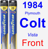 Front Wiper Blade Pack for 1984 Plymouth Colt - Hybrid