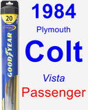 Passenger Wiper Blade for 1984 Plymouth Colt - Hybrid