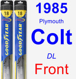 Front Wiper Blade Pack for 1985 Plymouth Colt - Hybrid