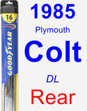 Rear Wiper Blade for 1985 Plymouth Colt - Hybrid