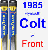 Front Wiper Blade Pack for 1985 Plymouth Colt - Hybrid