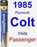 Passenger Wiper Blade for 1985 Plymouth Colt - Hybrid