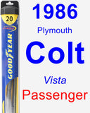 Passenger Wiper Blade for 1986 Plymouth Colt - Hybrid