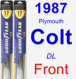 Front Wiper Blade Pack for 1987 Plymouth Colt - Hybrid