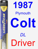 Driver Wiper Blade for 1987 Plymouth Colt - Hybrid