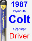 Driver Wiper Blade for 1987 Plymouth Colt - Hybrid