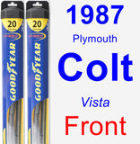 Front Wiper Blade Pack for 1987 Plymouth Colt - Hybrid