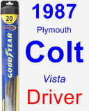 Driver Wiper Blade for 1987 Plymouth Colt - Hybrid