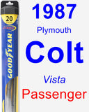 Passenger Wiper Blade for 1987 Plymouth Colt - Hybrid