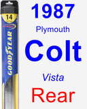 Rear Wiper Blade for 1987 Plymouth Colt - Hybrid