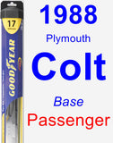 Passenger Wiper Blade for 1988 Plymouth Colt - Hybrid