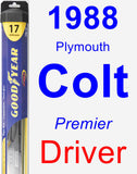 Driver Wiper Blade for 1988 Plymouth Colt - Hybrid