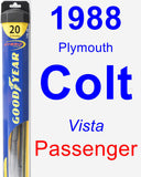 Passenger Wiper Blade for 1988 Plymouth Colt - Hybrid