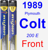Front Wiper Blade Pack for 1989 Plymouth Colt - Hybrid