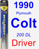 Driver Wiper Blade for 1990 Plymouth Colt - Hybrid