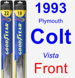 Front Wiper Blade Pack for 1993 Plymouth Colt - Hybrid