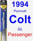 Passenger Wiper Blade for 1994 Plymouth Colt - Hybrid