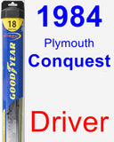 Driver Wiper Blade for 1984 Plymouth Conquest - Hybrid