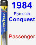 Passenger Wiper Blade for 1984 Plymouth Conquest - Hybrid