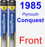 Front Wiper Blade Pack for 1985 Plymouth Conquest - Hybrid