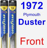Front Wiper Blade Pack for 1972 Plymouth Duster - Hybrid