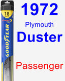 Passenger Wiper Blade for 1972 Plymouth Duster - Hybrid