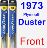 Front Wiper Blade Pack for 1973 Plymouth Duster - Hybrid