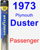 Passenger Wiper Blade for 1973 Plymouth Duster - Hybrid