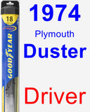 Driver Wiper Blade for 1974 Plymouth Duster - Hybrid