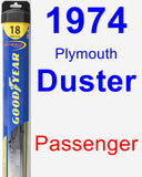 Passenger Wiper Blade for 1974 Plymouth Duster - Hybrid