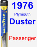 Passenger Wiper Blade for 1976 Plymouth Duster - Hybrid