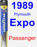 Passenger Wiper Blade for 1989 Plymouth Expo - Hybrid