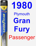 Passenger Wiper Blade for 1980 Plymouth Gran Fury - Hybrid