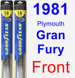 Front Wiper Blade Pack for 1981 Plymouth Gran Fury - Hybrid