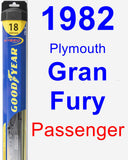 Passenger Wiper Blade for 1982 Plymouth Gran Fury - Hybrid