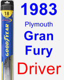 Driver Wiper Blade for 1983 Plymouth Gran Fury - Hybrid