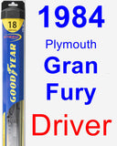 Driver Wiper Blade for 1984 Plymouth Gran Fury - Hybrid